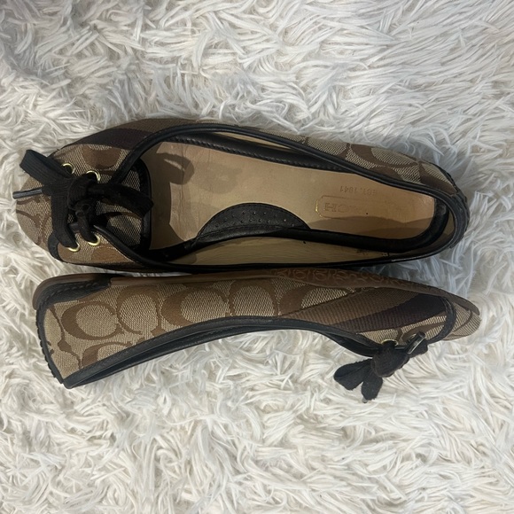 Signature Coach Brown Flats - Picture 7 of 8
